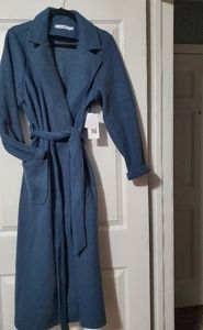 Soft Brushed Double Knit Wool Coat-NEW